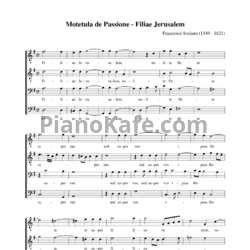 Ноты Ф. Сориано - Мотет "Filiae Jerusalem nolite" - предпросмотр