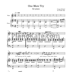 Ноты George Michael - One more try (arr. Ruden Ilya) - предпросмотр