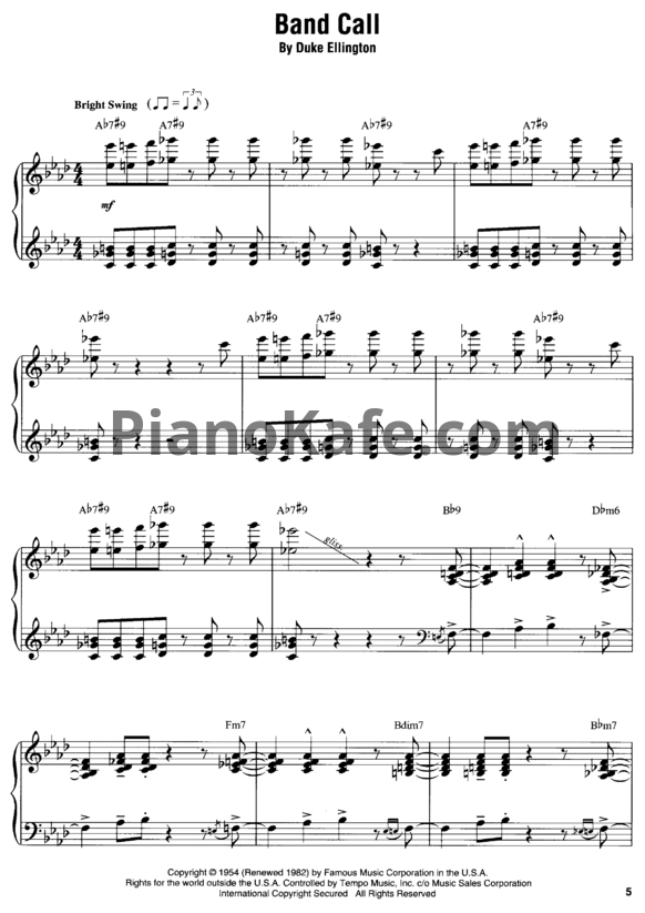Ноты Oscar Peterson plays Duke Ellington - PianoKafe.com
