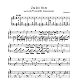 Ноты Evanescence - Use my voice - предпросмотр