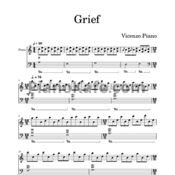 Ноты Vicenzo Piano - Grief - предпросмотр