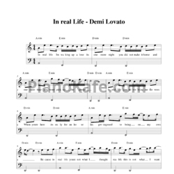Ноты Demi Lovato - In real life