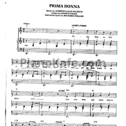 Ноты Andrew Lloyd Webber - Primadonna - предпросмотр