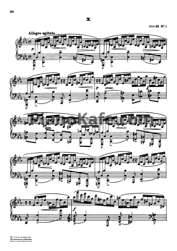 Ноты Сергей Рахманинов - Этюд-картина c-moll (Op. 39, №1) - PianoKafe.com
