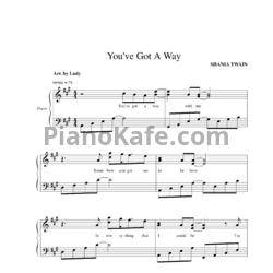 Ноты Shania Twain - You've got a way - предпросмотр