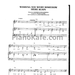 Ноты Andrew Lloyd Webber - Wishing you were somehow here again - предпросмотр