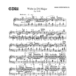 Ноты Ф. Шопен - Вальс №13 ре-бемоль мажор (Op. 70-3) - предпросмотр