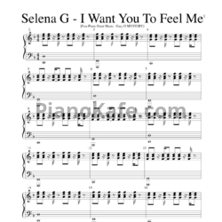 Ноты Selena Gomez - I want you to feel me - предпросмотр