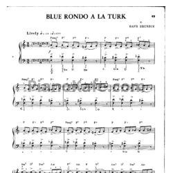 Ноты Dave Brubeck - Blue rondo a la turk - предпросмотр
