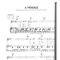 Ноты Coldplay - A message - предпросмотр