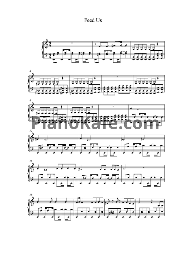 Ноты Serj Tankian - Feed us - PianoKafe.com