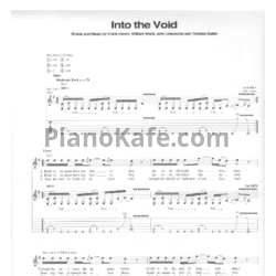 Ноты Black Sabbath - Into the void (Guitar tabs & Voice) - предпросмотр