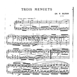 Ноты Шарль Алькан - 3 менуэта (Op. 51) - предпросмотр