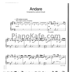 Ноты Ludovico Einaudi - Andare - предпросмотр