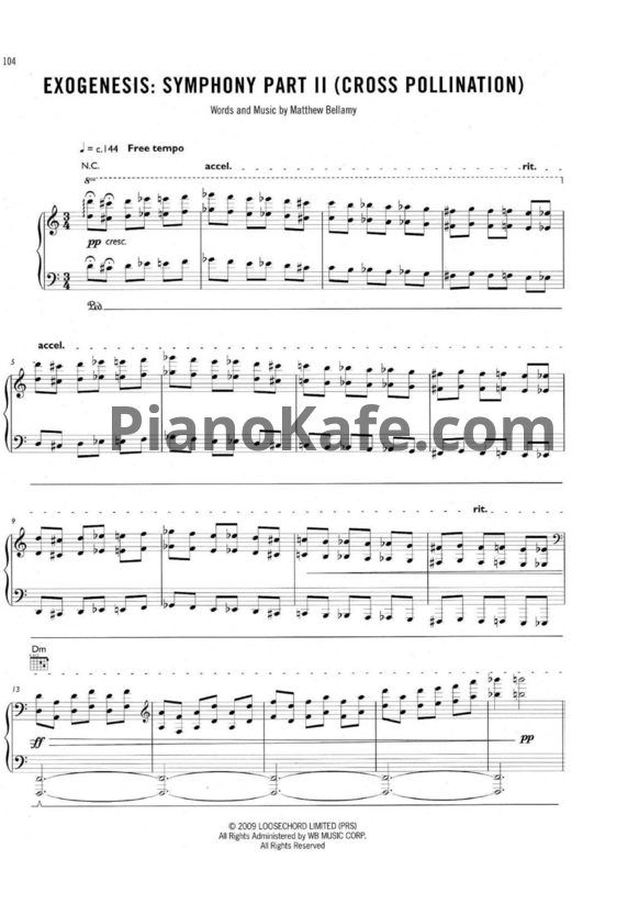 Ноты Muse - Exogenesis symphony part 2  - PianoKafe.com