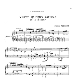 Ноты Франсис Пуленк - Сборник импровизаций - предпросмотр