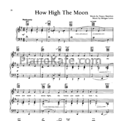 Ноты Ella Fitzgerald - How high the moon - предпросмотр