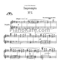 Ноты Феликс Блуменфельд - 2 экспромта (Op. 13) - предпросмотр