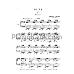 Ноты Gabriel Faure - Dolly Suite (Op. 56) для 2 фортепиано - предпросмотр