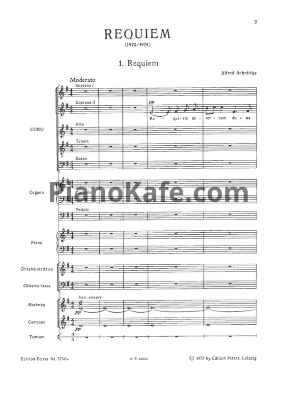 Ноты Альфред Шнитке - Реквием (Партитура) - PianoKafe.com