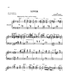 Ноты Oskar Peterson - Lover - предпросмотр