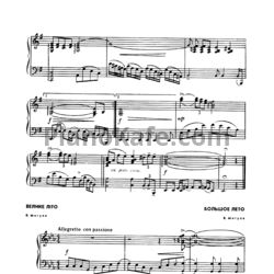 Ноты Владимир Мигуля - Большое лето - предпросмотр