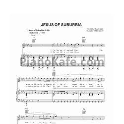 Ноты Green Day - Jesus of Suburbia - предпросмотр