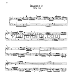 Ноты И. Бах - Инвенция №14 (BWV 785) - предпросмотр