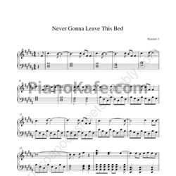 Ноты Maroon 5 - Never gonna leave this bed - предпросмотр