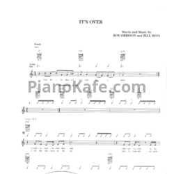 Ноты Roy Orbison - It's over - предпросмотр
