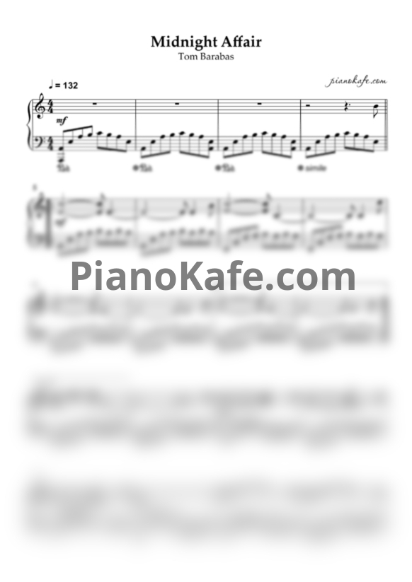 Ноты Tom Barabas - Midnight affair - PianoKafe.com