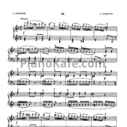 Ноты Альберт Лешгорн - Этюд (Соч. 65, №40) фа мажор - предпросмотр