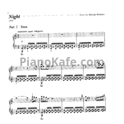 Ноты George Winston - Night - предпросмотр