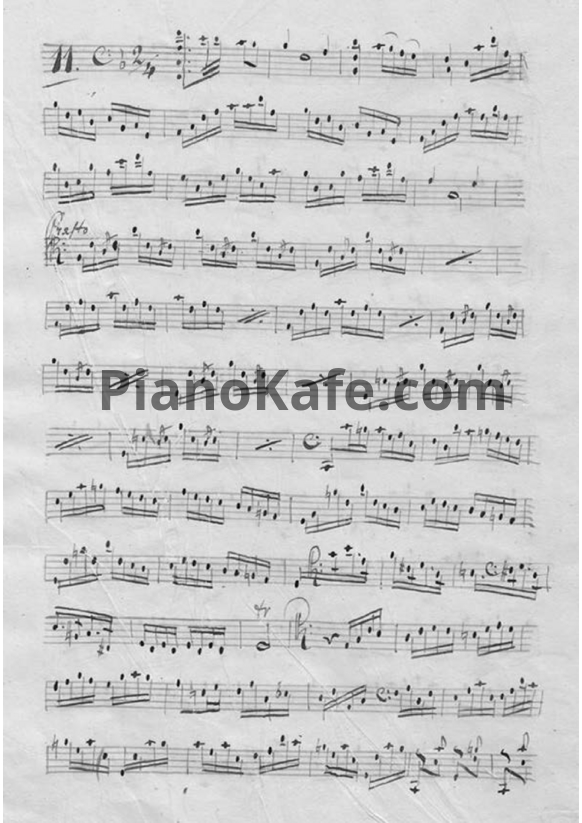 Ноты Иосиф Абако - Каприччио №11 для виолончели соло фа мажор - PianoKafe.com