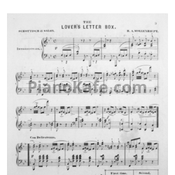 Ноты Герман Волленгаупт - The lover's letter box (Соч. 44) - предпросмотр