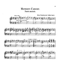 Ноты Алис Эллен Шарбоне-Келлерман - Шёпот любви (Op. 9)