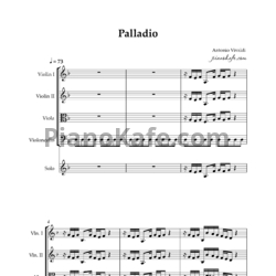 Ноты Karl Jenkins - Palladio (Партитура и партии для струнного квартета) - предпросмотр