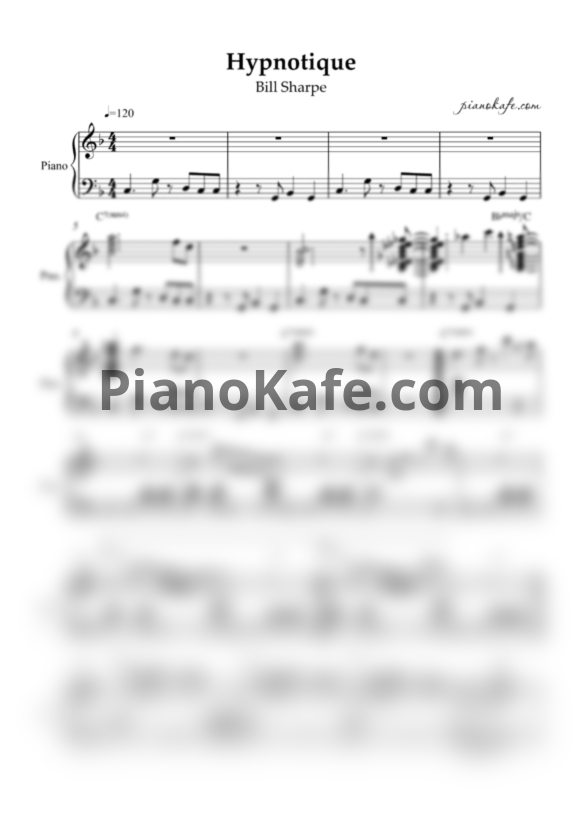 Ноты Bill Sharpe - Hypnotique - PianoKafe.com
