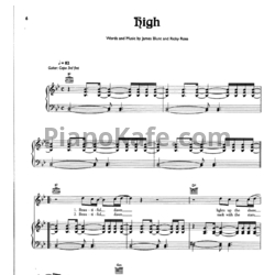 Ноты James Blunt - Back to bedlam (Книга нот) - предпросмотр