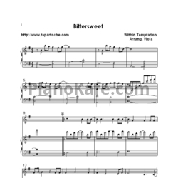 Ноты Within Temptation - Bittersweet - предпросмотр