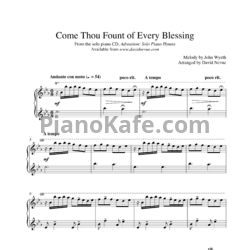 Ноты David Nevue - Come thou fount of every blessing - предпросмотр