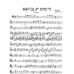 Ноты Apocalyptica - Master of puppets - предпросмотр