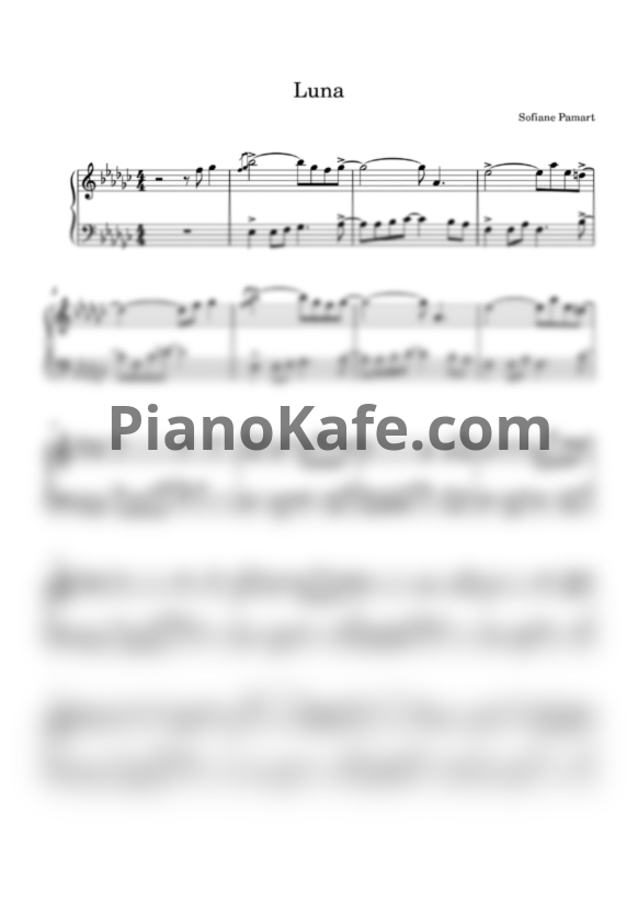 Ноты Sofiane Pamart - Luna - PianoKafe.com