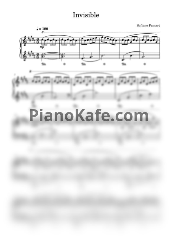Ноты Sofiane Pamart - Invisible - PianoKafe.com