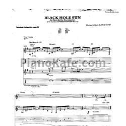 Ноты Soundgarden - Black hole sun