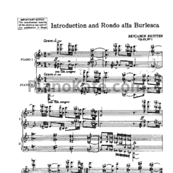 Ноты Б. Бриттен - Интродукция и Рондо алла Бурлеска (Op. 23, №1) для фортепиано в 4 руки - предпросмотр