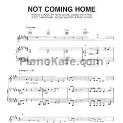 Ноты Maroon 5 - Not coming home - предпросмотр