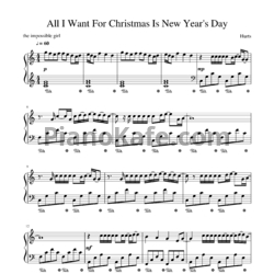 Ноты Hurts - All I want for Christmas is New Year's day - предпросмотр