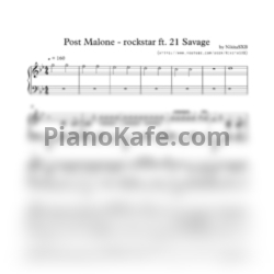 Ноты Post Malone feat. 21 Savage - Rockstar (Версия 2) - предпросмотр
