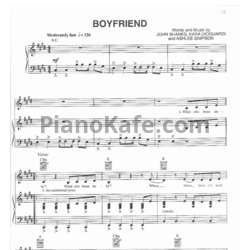 Ноты Ashlee Simpson - Boyfriend - предпросмотр